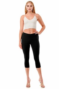 3 Pack Women's High Waisted Capri Jegging Stretch Jean Style Capris Size S -3XL Inseam 19"