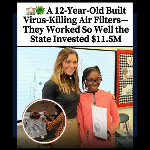 💡✨12-year-old invents virus-killing air filters — so effective the state invested $11.5M! 🦠🔬 #shorts