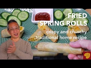 How to make crispy fried spring rolls at home | fried prawn spring rolls my family home version
