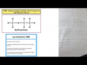 HNMR: Comparing Alcohol and Ether isomers using Low & High Resolution spectra
