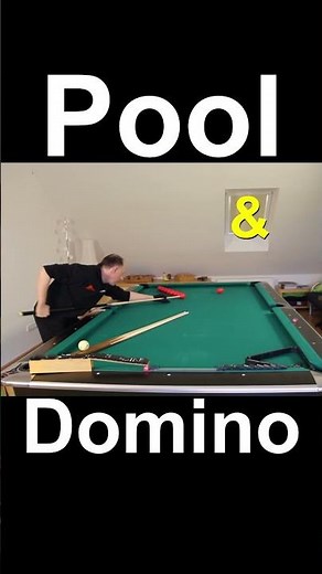 🎱 POOL vs. DOMINO! 🤯 15 Balls & One Trickshot ⚡ #domino
