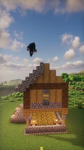 Easy Farm Starter House 🌾 #minecraft