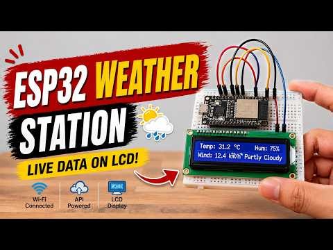 Display Live Weather Data on LCD Using ESP32 and Weather API