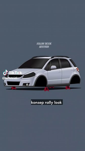 Ilustrasi Modifikasi Suzuki SX4 konsep rally look. #suzuki #suzukisx4 #sx4