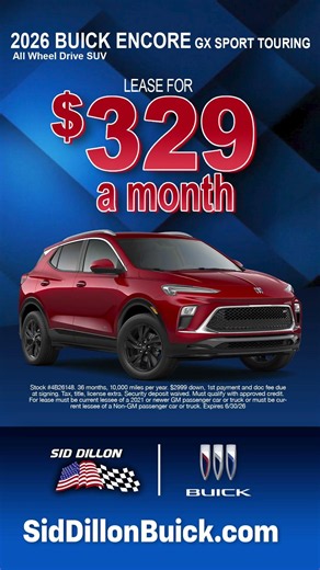 June 2026 Buick Envista & Encore GX Special Lease Offers | Sid Dillon Buick 15 Vert