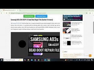 Samsung A03s SM-A037F U7 Dead Boot Repair File (Scatter Firmware) | Unlock Tool