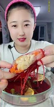 Red devil shrimp sashimi, shrimp brains are super fragrant, raw pickled seafood makes seafood a hom