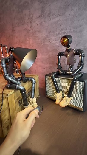 Steampunk Robot Pipe Lamp DIY Project