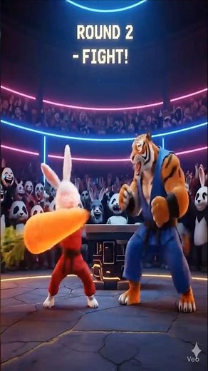 Tiger VS Rabbit :) 🏆 WHO WINS ? #funny #animation #cartoon #disney