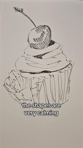 The most beautiful cupcake🧁 #art #pur3art #cupcake #art #sketch