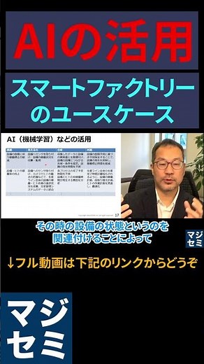 【AIの活用】スマートファクトリーのユースケース #スマートファクトリー #製造業 #生産性向上
