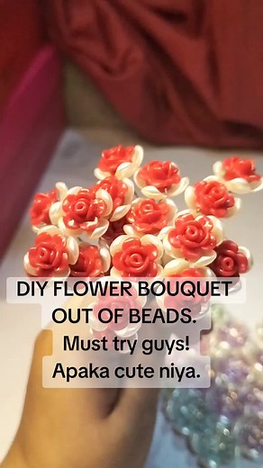 Making DIY Beaded Flower Bouquet. Part 1... #doityourself #diy #diyproject #diycraft #flower #flowers #flowerbouquet #beads #flowerbeads #foryoupage #foryou #fyp #trendi #follow #tiktok