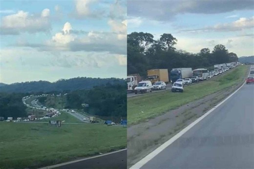 Acidente na BR-060 provoca mega congestionamento no sentido Brasília-Goiânia