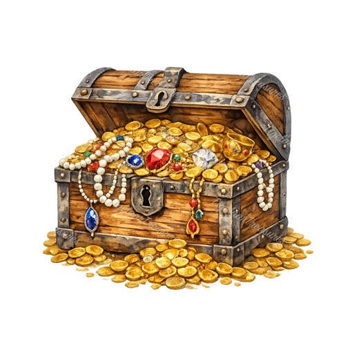 20 Pirate Treasure Clipart – Adventurous Watercolor Collection, 20 Png Files With Transparent Backgrounds for Art & Crafts, Commercial Use - Etsy