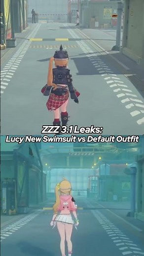 ZZZ 3.1 Leaks:Lucy New Swimsuit vs Default Outfit #zenlesszonezero #zzzero #zzz