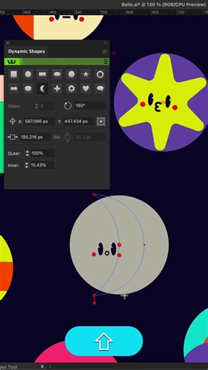 With Dynamic Shapes you can create and modify paths with fourteen different shape types!