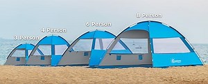 Watch How to Set Up COMMOUDS Portable Beach Tent Sun Shelter? on Amazon Live