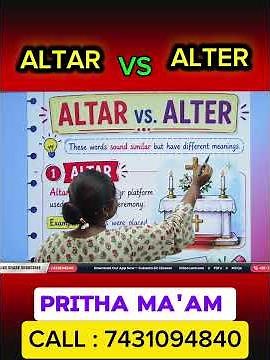 Altar vs Alter | English Vocabulary Explained | Common English Mistakes