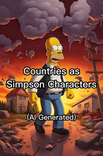 Asking AI to Draw Countries as Simpson Characters! #ai #aiart #midjourney #country #simpson #simpsons #character