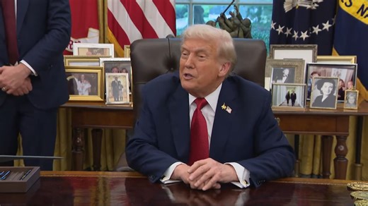 'Go ahead, let's hear the question': Trump goes on mean streak, needlessly bullies reporter for talking to him in the Oval Office