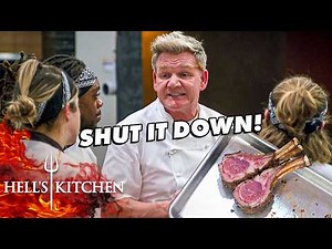 Hungover Black Jacket Chefs Make Chef Ramsay Shut Down the Kitchen | Hell's Kitchen