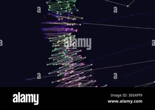 Abstract Network Visualization with Connected Nodes Stock Video Footage - Alamy