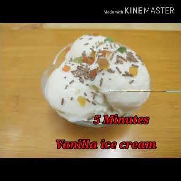 Easy 5 minutes Homemade Vanilla Ice Cream without whipping cream