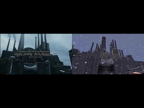 Charlie and the chocolate factory intro in minecraft side by side comparison