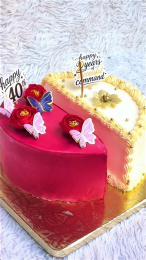 Unique Half-and-Half Custom Cake Design! 🎂✨ 100% Eggless by Bakeology Gwalior. #cake
