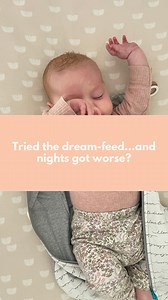 I’ve seen dream feeds help families get more sleep and I’ve seen them backfire 🤷🏼‍♀️ My first baby dream feeds didn’t work, baby number two hello long stretches of sleep! They work if your baby does a long 4 hour stretch after the feed, but if your baby is waking before 4 hours and needing another feed, ditch the dream feed. Want to know if the dream feed suits your baby? Comment below their age and what you’re currently doing and I will let you know my thoughts! | Hello Sleep