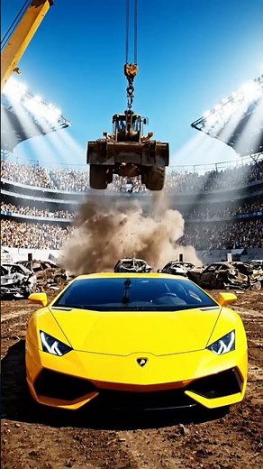 INSANE Supercar Arena Stunt! McLaren 720S meets Heavy Machinery 🏎️🚜