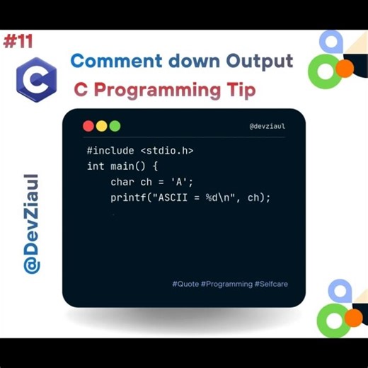 ASCII Value in C Explained | Convert Char to ASCII #shorts #cprogramming