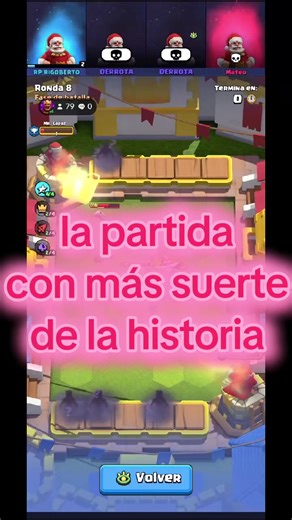 la partida con más suerte de la historia #clashroyale
