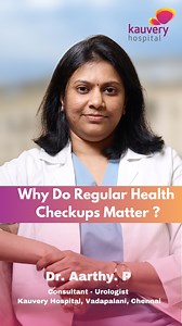 Regular health check-ups are key to staying healthy and detecting problems early. Dr. Aarthy P, Consultant – Urologist, Kauvery Hospital Vadapalani, explains why regular check-ups matter and how they support long-term health. https://www.kauveryhospital.com/doctors/chennai-vadapalani/urology/dr-aarthy-p/ #KauveryHospital #KauveryHospitalChennai #KauveryHospitalVadapalani #HealthCheckup #PreventiveCare #Wellness #HealthyLiving #StayHealthy #MedicalCheckup #EarlyDetection | Kauvery Hospital - Chen
