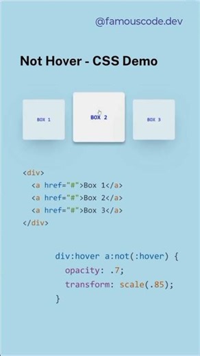 The *Magic* CSS Not Hover Selector! ✨ (Cool Effect!) #shorts #css