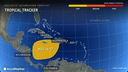 Late-season tropical system could form in the Caribbean