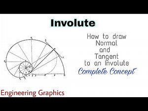 3. Construction of an Involute | How to draw Normal and Tangent | Most Important