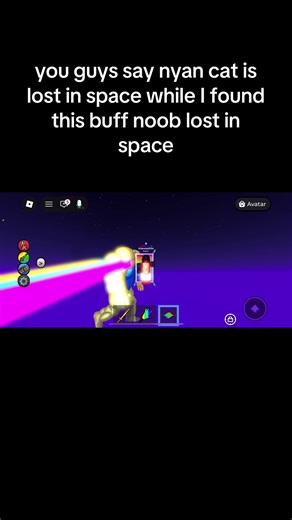 like i was so confused why it was in space. i was just trying to figure out the base of the map and i found this guy. #noob#buffnoob#roblox#meme#robloxfyp
