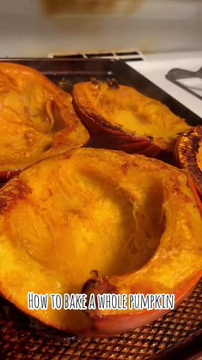 Baking a Whole Pumpkin for Halloween