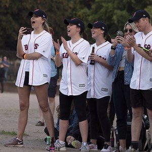 1.1K views · 26 reactions | After a hotly-contested #Softball60 final against the White Sox, the Red Sox from the East Series came out on top. With food on the grill, beers in the cooler, and softball on the diamond, the teams and guests hung out to see the 2019 champions adorn the traditional champagne goggles and celebrate in style. Head over to mlbsoftball60.com for info on the next #Softball60 event. | MLB Europe | Facebook