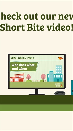 Energy Code Ace on Instagram: "There is a lot to understand about Energy Code compliance... Thankfully, you don’t need to know everything! Whether you are an hashtag#architect, installer, or hashtag#inspector, you just need to get a quick understanding of your role in compliance. To help, we have a new Small Bite video to help you quickly get the information you need about how your place in the compliance process. Check it out today! https://lnkd.in/gC5Jwu22 #title24 #energycode #contractor #bui