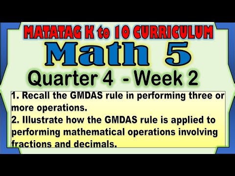 Math 5 Quarter 4 Week 2 - GMDAS