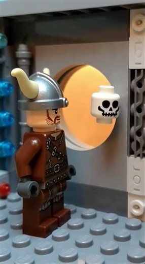 Viking Warrior and a Lego skeleton head (white)