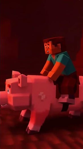 Minecraft Steve on Pig 🐷