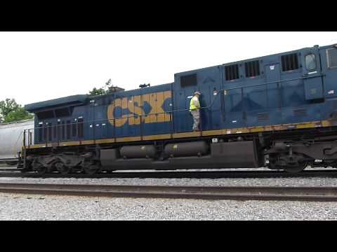 CSX AC44CW start up in Bostic Yard
