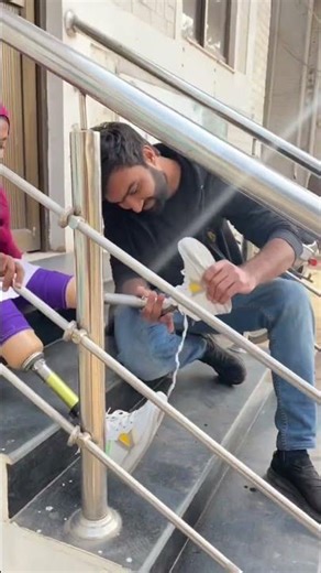Fitting artificial leg / prosthesis leg walk / Best use artificial leg / #hassanzarar #shortsviral