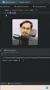 Python Input Explained in 60 Seconds | User Name Program | Python Basics in Hindi #shorts #coding
