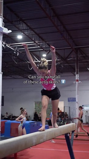 ACRO CHALLENGE 🫨 • Can you name ALL five of these acro skills on beam?? 😏 Comment below your answers! ⬇️ • #beam #gymnast #gymnastic #gymnastique #gym #gymnasticslove #gymnastik #acro #gymnasticscoach #gymnasticsdrills | Beam Queen