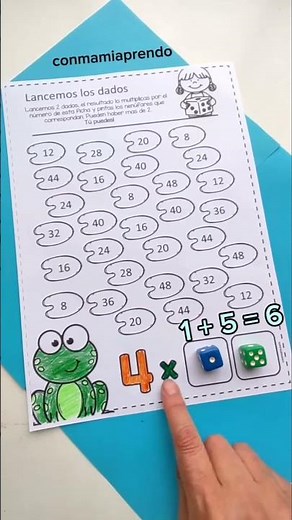 Game to reinforce multiplication tables