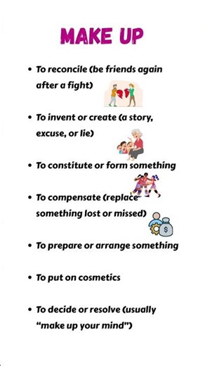 Vocabulary: Make up in English #english #easyenglisheveryday #englishlanguage #esl #education